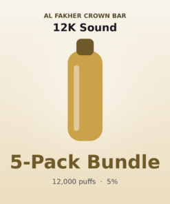 Al Fakher Crown Bar 12K Sound 5 Pack