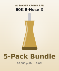Al Fakher Crown Bar 60K E-Hose X 5 Pack
