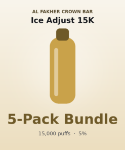 Al Fakher Crown Bar Ice Adjust 15K 5 Pack