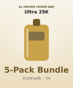Al Fakher Crown Bar Ultra 25K 5 Pack